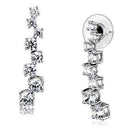 Christmas Earrings 3W1352 Rhodium Brass Earrings with AAA Grade CZ