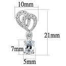 Christmas Earrings 3W1355 Rhodium Brass Earrings with AAA Grade CZ
