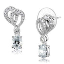 Christmas Earrings 3W1355 Rhodium Brass Earrings with AAA Grade CZ