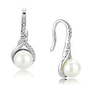 Christmas Earrings 3W1478 Rhodium Brass Earrings with Synthetic