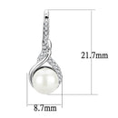 Christmas Earrings 3W1478 Rhodium Brass Earrings with Synthetic