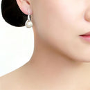 Christmas Earrings 3W1478 Rhodium Brass Earrings with Synthetic