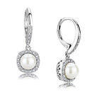 Christmas Earrings 3W1479 Rhodium Brass Earrings with Synthetic