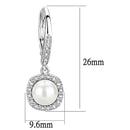 Christmas Earrings 3W1479 Rhodium Brass Earrings with Synthetic