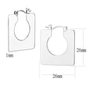 Christmas Earrings 3W1500 Rhodium Brass Earrings