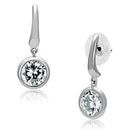 Christmas Earrings 3W179 Rhodium Brass Earrings with AAA Grade CZ