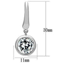 Christmas Earrings 3W179 Rhodium Brass Earrings with AAA Grade CZ