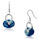 Christmas Earrings 3W338 Rhodium Brass Earrings with Synthetic