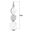 Christmas Earrings 3W351 Rhodium Brass Earrings with AAA Grade CZ