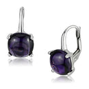 Christmas Earrings 3W353 Rhodium Brass Earrings with AAA Grade CZ