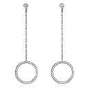Christmas Earrings 3W364 Rhodium Brass Earrings with AAA Grade CZ