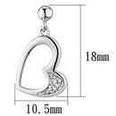 Christmas Earrings 3W368 Rhodium Brass Earrings with AAA Grade CZ