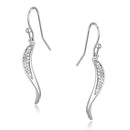Christmas Earrings 3W377 Rhodium Brass Earrings with AAA Grade CZ