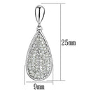 Christmas Earrings 3W380 Rhodium Brass Earrings with AAA Grade CZ