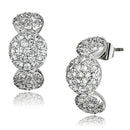 Christmas Earrings 3W390 Rhodium Brass Earrings with AAA Grade CZ