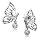 Christmas Earrings 3W618 Rhodium Brass Earrings with AAA Grade CZ