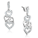 Christmas Earrings 3W640 Rhodium Brass Earrings with AAA Grade CZ