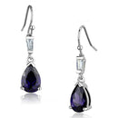 Christmas Earrings 3W648 Rhodium Brass Earrings with AAA Grade CZ