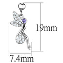 Christmas Earrings 3W670 Rhodium Brass Earrings with AAA Grade CZ