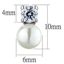 Christmas Earrings 3W680 Rhodium Brass Earrings with Synthetic