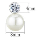 Christmas Earrings 3W681 Rhodium Brass Earrings with Synthetic