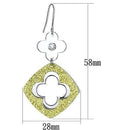 Crystal Drop Earrings LO2667 Rhodium Iron Earrings with Top Grade Crystal