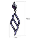 Crystal Drop Earrings TK2379 - Stainless Steel Earrings with Crystal