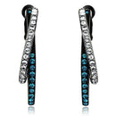 Crystal Drop Earrings TK2533 Two-Tone - Stainless Steel Earrings with Crystal