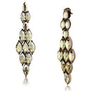 Crystal Drop Earrings TK2632 Coffee light Stainless Steel Earrings with Crystal
