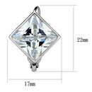 Silver Earrings Earrings For Girls LO3868 Rhodium Brass Earrings with AAA Grade CZ Alamode Fashion Jewelry Outlet