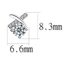 Earrings For Women DA205 Stainless Steel Earrings with AAA Grade CZ