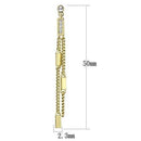 Gold Drop Earrings 3W1203 Gold Brass Earrings with Top Grade Crystal