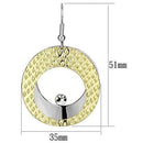 Gold Drop Earrings LO2672 Gold+Rhodium Iron Earrings with Crystal