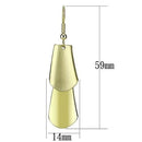 Silver Earrings Gold Drop Earrings LO2747 Matte Gold & Gold Iron Earrings Alamode Fashion Jewelry Outlet