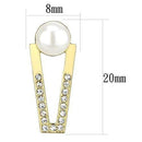 Gold Earrings For Girls 3W1315 Gold Brass Earrings with Synthetic