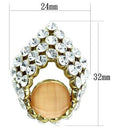 Silver Earrings Gold Earrings For Girls GL355 Gold - Brass Earrings with Synthetic Alamode Fashion Jewelry Outlet