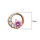 Gold Earrings TK1498 Rose Gold - Stainless Steel Earrings with AAA Grade CZ