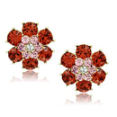 Silver Earrings Gold Stud Earrings GL252 Gold - Brass Earrings with Top Grade Crystal Alamode Fashion Jewelry Outlet