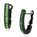 Hoop Earrings TK2534 - Stainless Steel Earrings with Crystal in Peridot