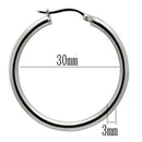 Silver Earrings Hoop Earrings TK427 Stainless Steel Earrings Alamode Fashion Jewelry Outlet