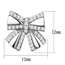 Silver Drop Earrings TS287 Rhodium 925 Sterling Silver Earrings with CZ