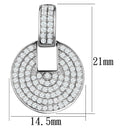 Silver Drop Earrings TS323 Rhodium 925 Sterling Silver Earrings with CZ