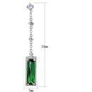 Silver Drop Earrings TS478 Rhodium 925 Sterling Silver Earrings with CZ