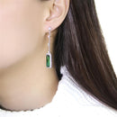 Silver Drop Earrings TS478 Rhodium 925 Sterling Silver Earrings with CZ