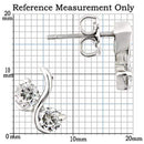 Silver Earrings Silver Earrings For Women 0W176 Rhodium 925 Sterling Silver Earrings Alamode Fashion Jewelry Outlet