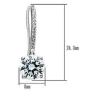 Silver Earrings Silver Earrings TS052 Rhodium 925 Sterling Silver Earrings with CZ Alamode Fashion Jewelry Outlet