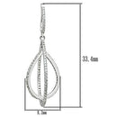 Silver Earrings TS055 Rhodium 925 Sterling Silver Earrings with CZ
