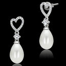 Silver Earrings TS064 Rhodium 925 Sterling Silver Earrings with Synthetic
