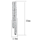 Silver Hoop Earrings TS293 Rhodium 925 Sterling Silver Earrings with CZ