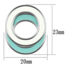 Silver Earrings Silver Stud Earrings TK893 Stainless Steel Earrings with Epoxy Alamode Fashion Jewelry Outlet